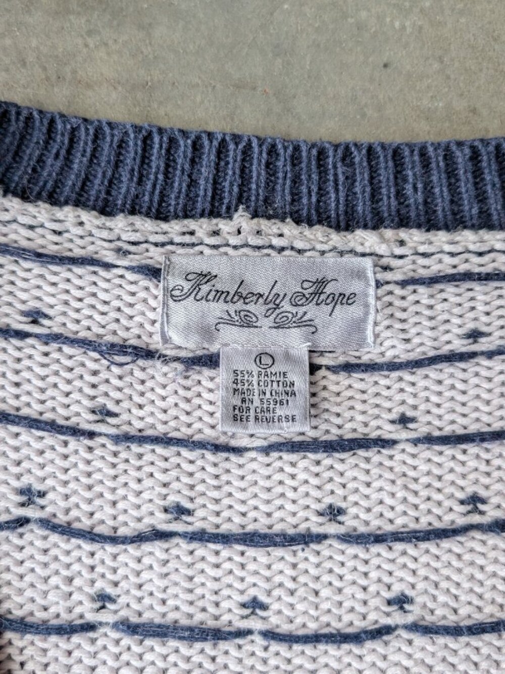 Vintage Coastal Grandma Embroidered Floral Knit Cardigan Sweater large - Picture 6 of 9